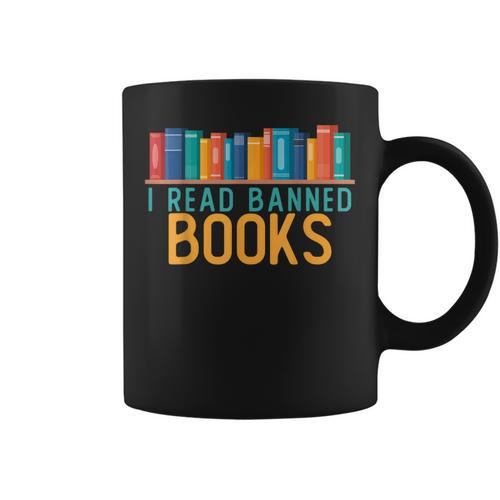 I Am With The Banned Books Shirts I Read Banned Books Graphic Print Coffee Mug - Bookorys