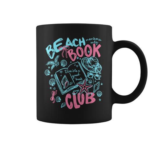 Beach Book Club Seashell Starfish Summer Vacation Hawaii Graphic Print Coffee Mug - Bookorys AU