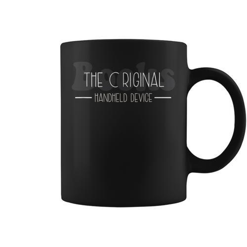 Bibliophile The Original Handheld Device Book Lover Graphic Print Coffee Mug - Bookorys