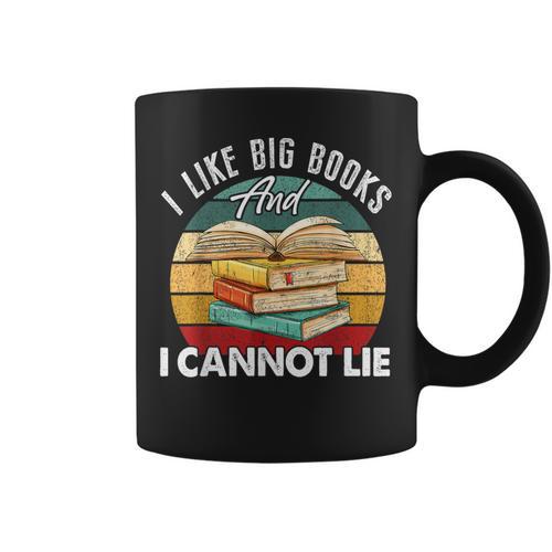 I Like Big Books Librarian Reading Teacher Book Lover Graphic Print Coffee Mug - Bookorys UK
