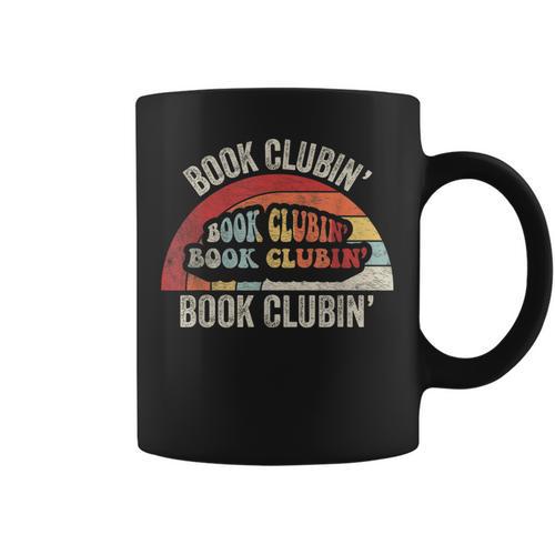 Book Clubin' Retro 70s Style Book Club Reader Graphic Graphic Print Coffee Mug - Bookorys