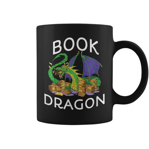 Book Dragon Smart Readers Graphic Print Coffee Mug - Bookorys AU