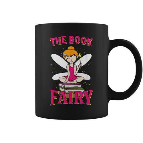 The Book Fairy Reading Teacher Librarian Men Women Graphic Print Coffee Mug - Bookorys CA