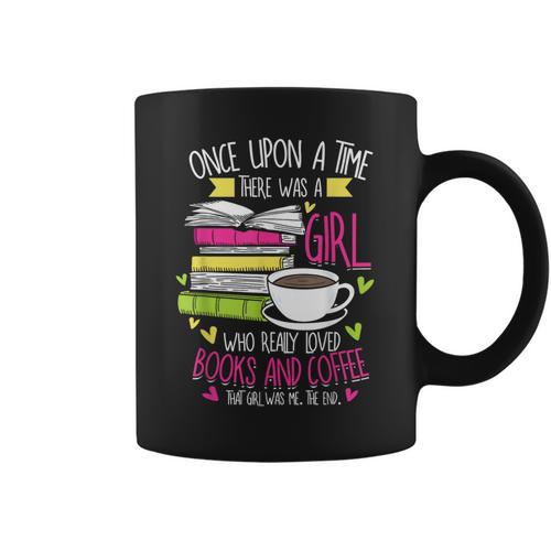Book Lover & Coffee Reader Reading Quote Women & Girls Graphic Print Coffee Mug - Bookorys UK