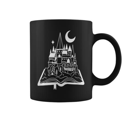 Book Lover Fantasy Fairy Tales Castle Christmas Reading Fan Graphic Print Coffee Mug - Bookorys