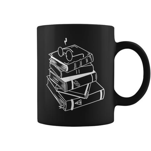 Book Lover Magical Wizard Christmas Reading Fan Graphic Print Coffee Mug - Bookorys DE