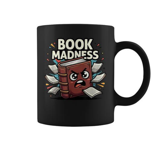 Book Madness Reading Lover School Humor Graphic Print Coffee Mug - Bookorys CA