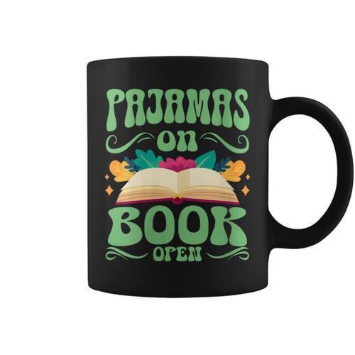 Book And Pajama Pajamas On Book Open Graphic Print Coffee Mug - Bookorys