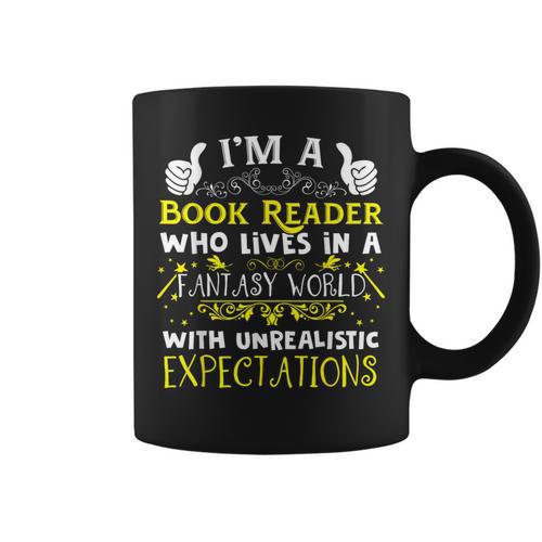 Im a Book Reader Fantasy World Funniest Design Graphic Print Coffee Mug - Bookorys UK