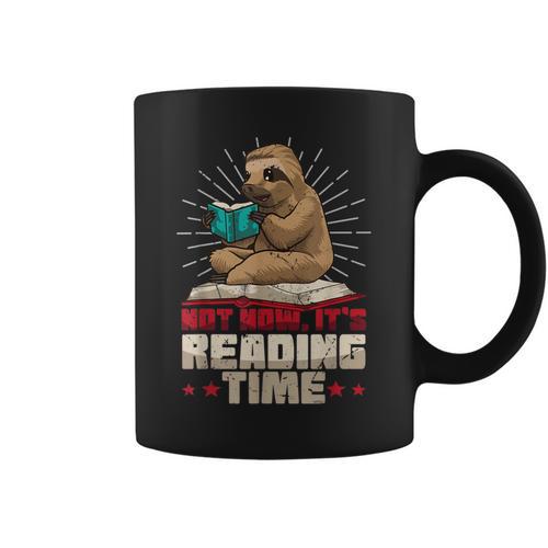Book Reader Sloth Bookworm Reading Book Club Graphic Print Coffee Mug - Bookorys AU