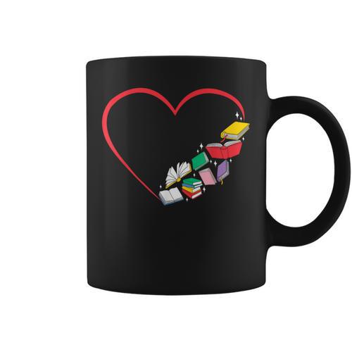 Book Reading Books Heart Graphic Print Coffee Mug - Bookorys UK