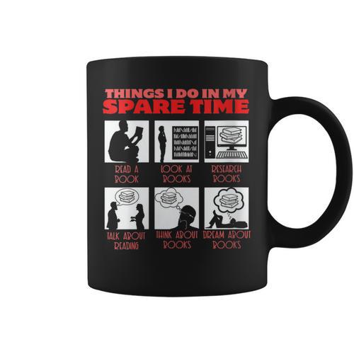 Book Reading Bookworm Reader Spare Time Graphic Print Coffee Mug - Bookorys UK
