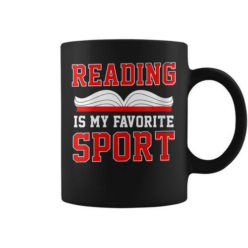 Book Reading Reading Is My Favorite Sport Graphic Print Coffee Mug - Bookorys UK