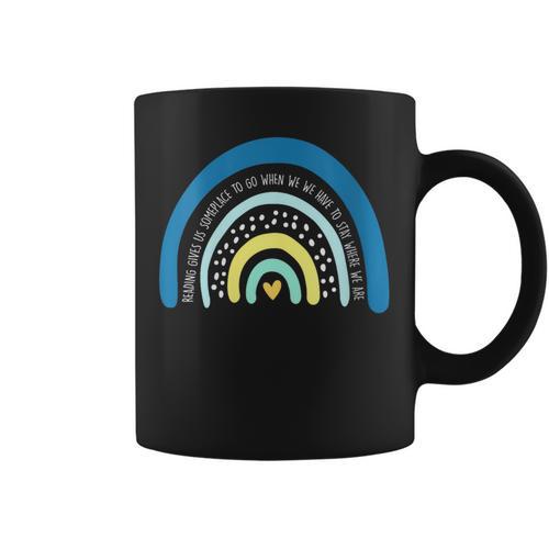 Book Reading Reading Gives Us Someplace To Go Graphic Print Coffee Mug - Bookorys CA