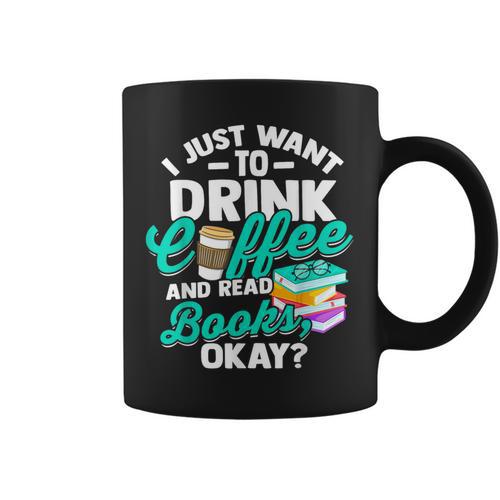 Book Reading For Library Literature Library Roman T-Shirt Graphic Print Coffee Mug - Bookorys UK