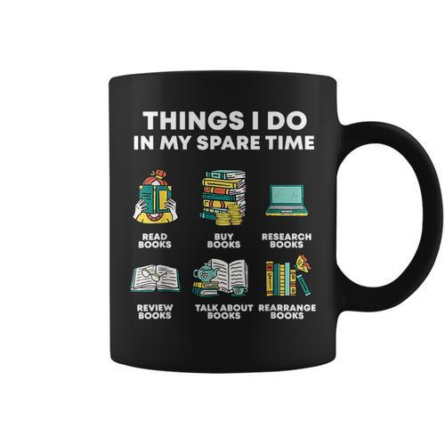 Book Reading Reviewing Books Free Time Bookworm Bookish Graphic Print Coffee Mug - Bookorys AU