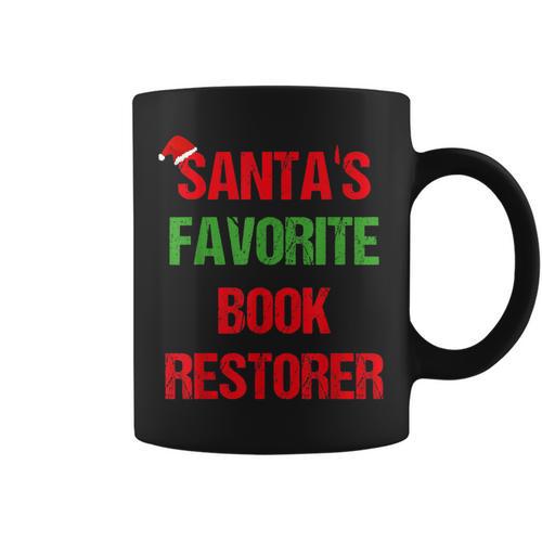 Book Restorer Pajama Christmas Graphic Print Coffee Mug - Bookorys CA