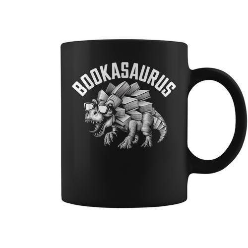 Book T-Rex Dino Bookworm Reading Book Dinosaur Graphic Print Coffee Mug - Bookorys