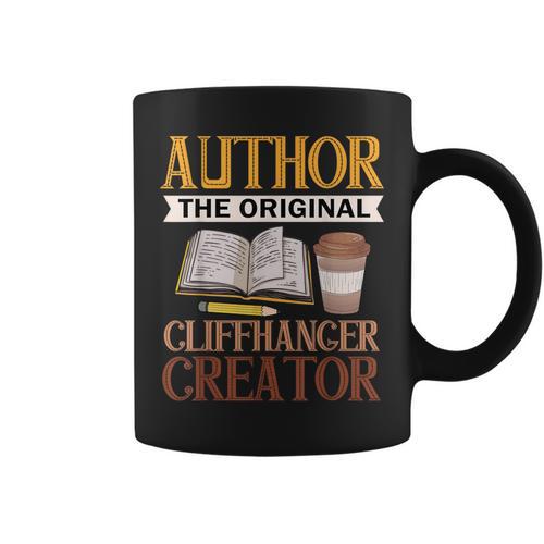 Book Writer Cliffhanger Creator Author Book Writing Novelist Graphic Print Coffee Mug - Bookorys