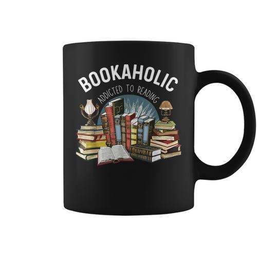 Bookaholic Addicted To Reading Book Lovers Literacy Graphic Print Coffee Mug - Bookorys UK