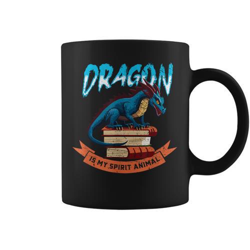 Booknerd Easily Distracted By Dragons And Books Dragon Lover Graphic Print Coffee Mug - Bookorys UK