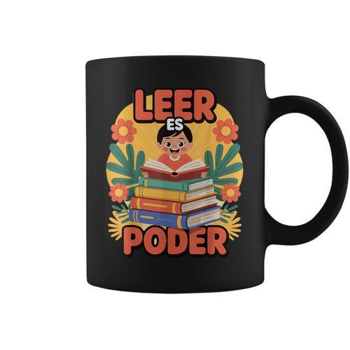 Books Bring Power Leer ES Poder Hispanic Pride Reading Graphic Print Coffee Mug - Bookorys DE