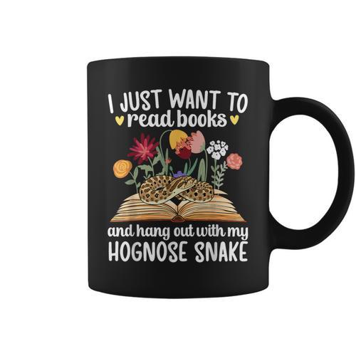 Books And My Hognose Snake Owner Hognose Snake Lover Graphic Print Coffee Mug - Bookorys