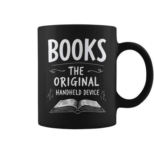 Books The Original Handheld Device Book Reading Graphic Print Coffee Mug - Bookorys