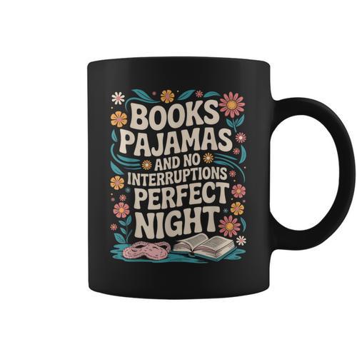 Books And Pajamas Book Lover Reading Reader Graphic Print Coffee Mug - Bookorys UK