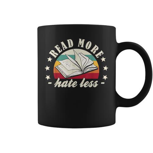 Books Read More Hate Less Book Lover Graphic Print Coffee Mug - Bookorys UK