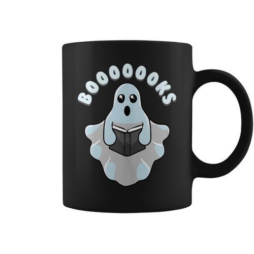 Books Reader Creepy Horror On Halloween Ghost Reading Graphic Print Coffee Mug - Bookorys