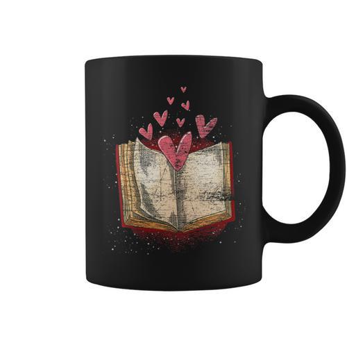 Bookworm Heart Librarian Book Nerd Library Reading Graphic Print Coffee Mug - Bookorys UK