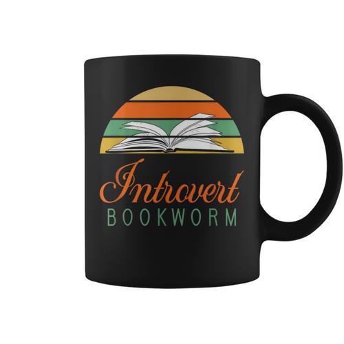 Bookworm Introvert Fun Book Lovers Reading Graphic Print Coffee Mug - Bookorys UK