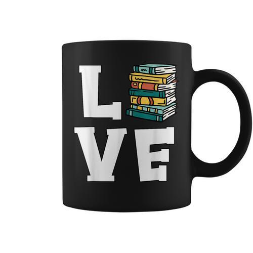 Bookworm Love Book Lover Reading Librarian Graphic Print Coffee Mug - Bookorys UK