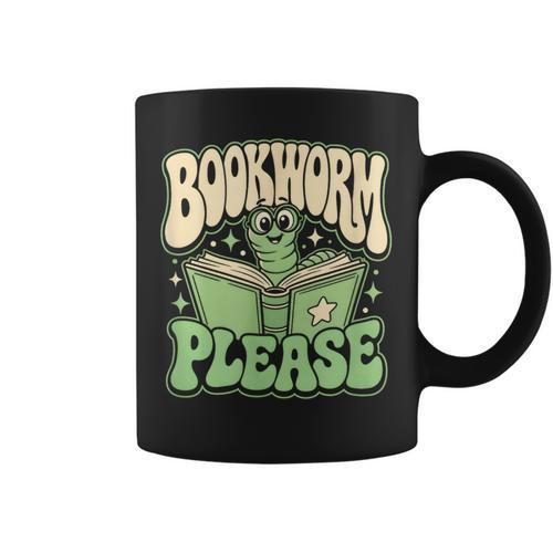 Bookworm Please Book Lover Reader Graphic Print Coffee Mug - Bookorys