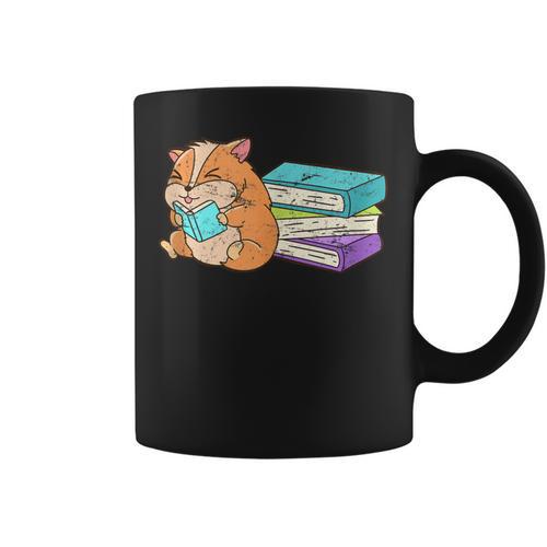 Bookworm Reading Hamster Books Graphic Print Coffee Mug - Bookorys DE