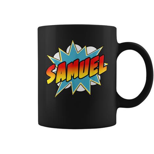 Boys Samuel Comic Book Superhero Name Graphic Print Coffee Mug - Bookorys DE