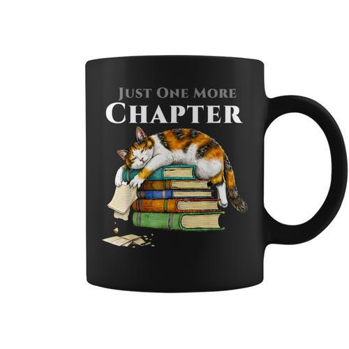Calico Cat Reading Book Lover Just One More Chapter Graphic Print Coffee Mug - Bookorys DE