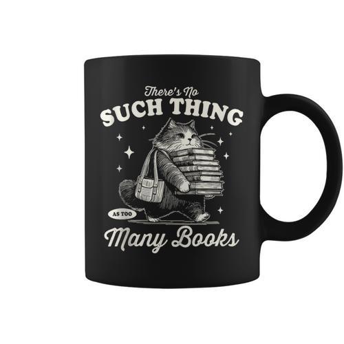 Cat Book Lover Reading Quote Graphic Print Coffee Mug - Bookorys AU