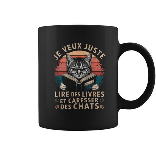 Cat And Reading For Book And Cat Lover Graphic Print Coffee Mug - Bookorys AU