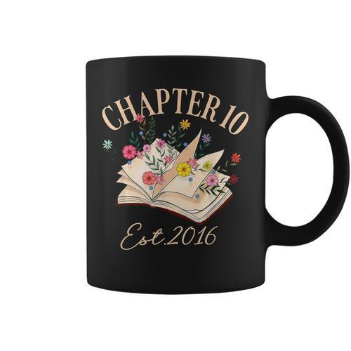 Chapter 10 Years Old For Book Lover 10th Birthday Bookworm Graphic Print Coffee Mug - Bookorys