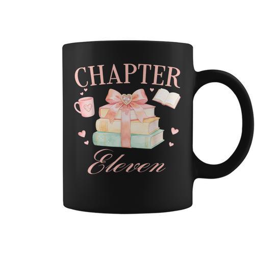 Chapter 11th Birthday Bookworm 11 Years Old Cute Book Loves Graphic Print Coffee Mug - Bookorys AU
