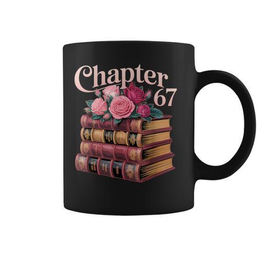 Chapter 67 Floral Book Stack Graphic Print Coffee Mug - Bookorys