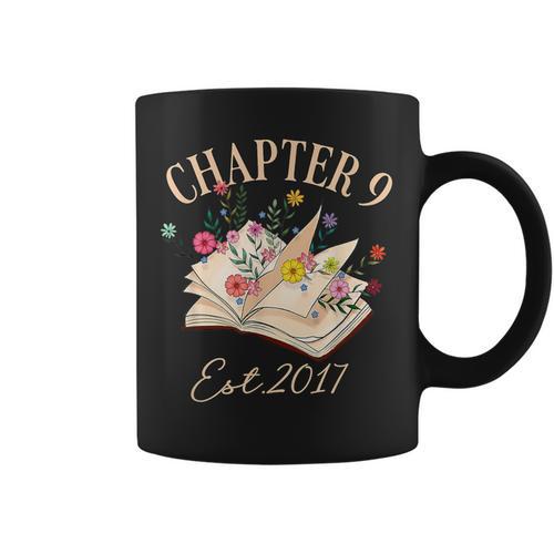 Chapter 9 Years Old For Book Lover 9th Birthday Bookworm Graphic Print Coffee Mug - Bookorys