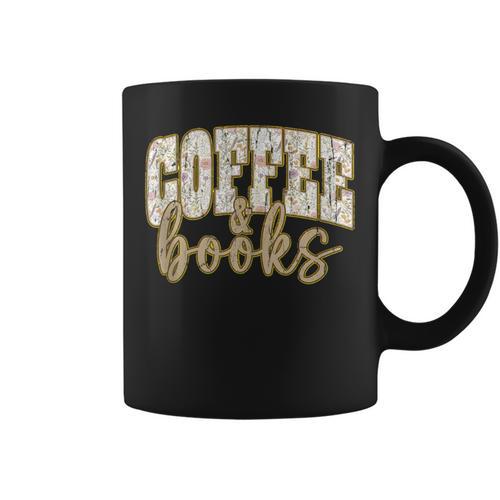 Coffee And Books I Love Them Both Book Coffee Lover Graphic Print Coffee Mug - Bookorys DE