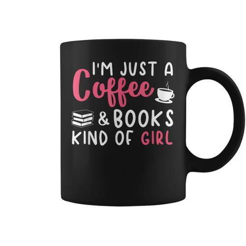 Coffee Lover Saying For Women Book Reading Club Librarian Graphic Print Coffee Mug - Bookorys