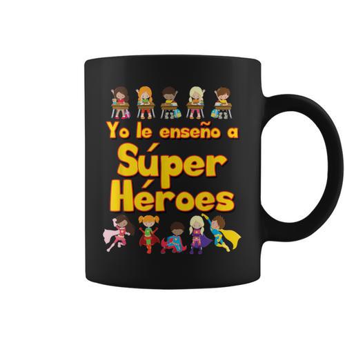 Comic Book Super Hero Student Spanish Teacher Tshirt Men Women Kids Graphic Print Coffee Mug - Bookorys