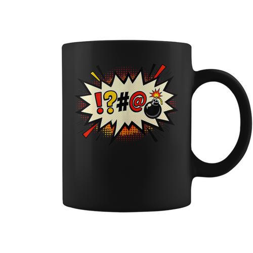 Comic Book Swear Bubble Pop Art Explosion Humor Graphic Print Coffee Mug - Bookorys