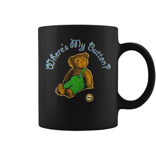 Corduroy Where's My Button Teddy Bear Retro Children's Book Graphic Print Coffee Mug - Bookorys