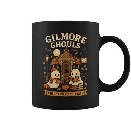 Cozy Ghouls Bookish Halloween Gazebo Scene Graphic Print Coffee Mug - Bookorys CA